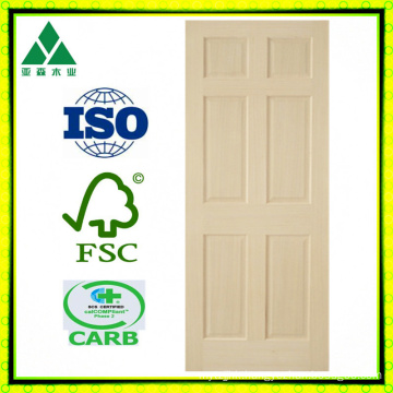 Poplar 6 Panel Veneer Wood Door